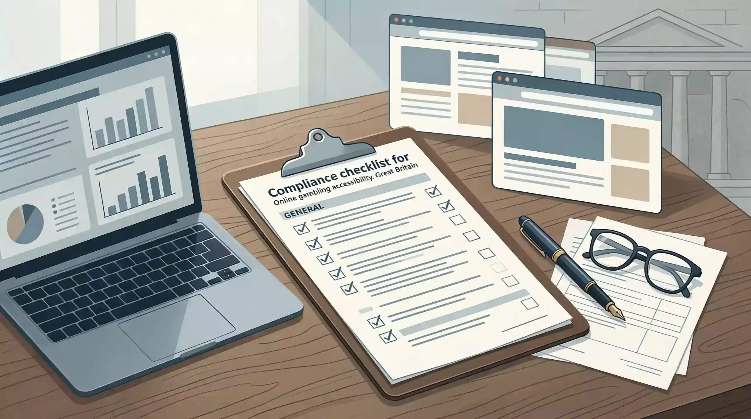 MadSlots UK availability checklist beside a neutral regulator-register illustration