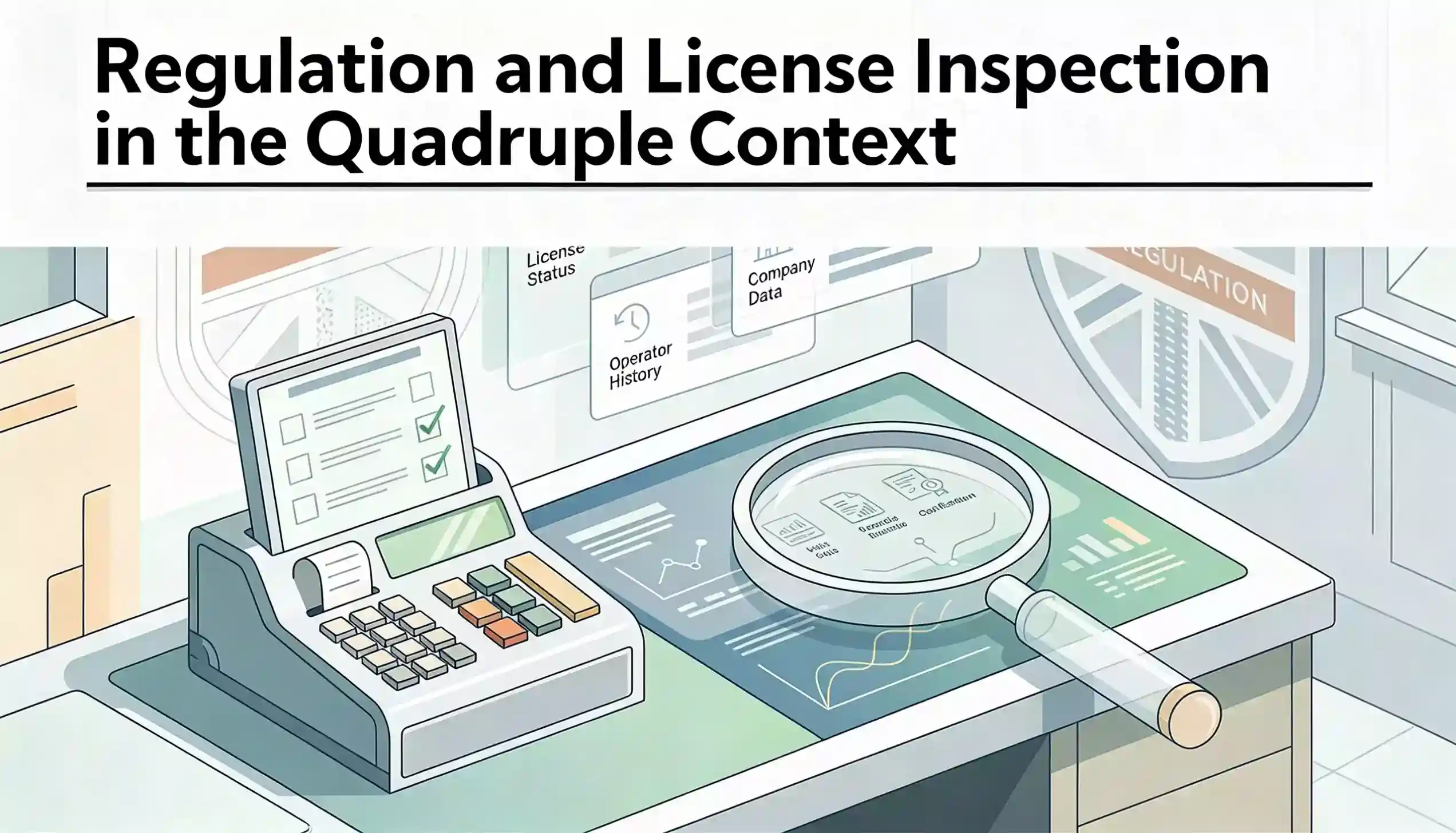 MadSlots licence and operator trust-check desk with abstract UK register illustration
